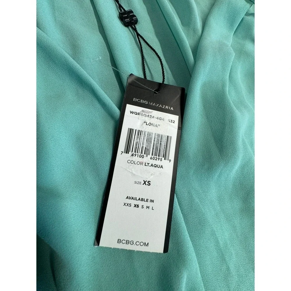 NWT!!, "LONA"Sage Green Dress, Pleated,Crinkled, Slit Sleeve, Fairy,Flowing - Picture 9 of 13